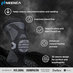 NEENCA Professional Knee Brace for Pain Relief, Medical Knee Compression Sleeve, Knee Support with Horizontal Knit Tech for Meniscus Tear, ACL, Arthritis, Joint Pain, Runner, Workout