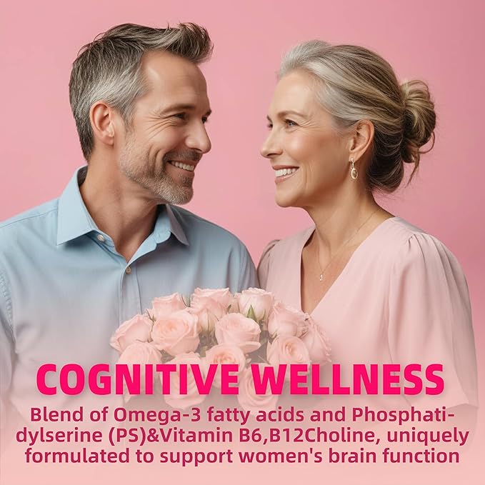 Multivitamin for Women Gummies for 40+ with Omega-3, Niacinamide, B-Complex, Lutein, Iron, Choline, Phosphatidylserine, Vitamin D3 - Vegan, Sugar Free, 60Count