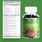 VITINITY Super Greens Multivitamin Gummies | Made with 30 Real Superfood Veggies, Herbs, Fruit for Adults & Kids to Boost Immunity, Skin & Gut Health | Non-GMO, Gluten-Free & Sugar-Free 30-Day Supply