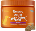 Zesty Paws Mussel Mobility Bites for Dogs - New Zealand Green Lipped Mussel with Natural Glucosamine & Chondroitin + Omega-3 Fatty Acids - Hip & Joint Support Supplement Soft Chews – 90 Count