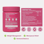 Complete Menopause Vitamins - Ashwaghanda, Probiotics, ACV for Weight Management, Hot Flashes, Night Sweats, Bloat, Hormone Balance - Vegan 60 Caps Menopause Supplements for Women Non-GMO