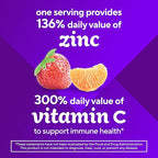 Vitafusion Power Zinc Gummy Vitamins, Strawberry Tangerine Flavored Immune Support (1), 90 Count
