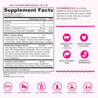 Multi Collagen Burn: Multi-Type Hydrolyzed Protein Peptides with Hyaluronic Acid, Vitamin C, SOD B Dimpless, Types I, II, III, V and X, Caffeine-Free (Unflavored Capsules)