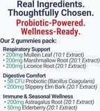 SHIZAM Slippery Elm, Mullein Leaf, Marshmallow Root, Licorice Root, Astragalus Root, Elderberry & Probiotic Bacillus Coagulans Gummies – Sugar-Free, Keto-Friendly, Vegan - Gymnema Sylvestre