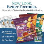 Wonderslim Protein Chips with Probiotics, Variety Pack | 12g Plant Protein, 170 Cal | High Protein Chips, Vegan, Gluten Free, Non-GMO | Made with Avocado Oil, No Seed Oils | 12 Pack