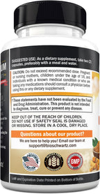 Turmeric Curcumin and Ginger Supplement - 95% Standardized Curcuminoids with BioPerine Black Pepper Extract for Ultra High Absorption - Natural Joint Support Supplement - Gluten-Free - 60 Capsules