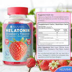 Melatonin Gummies - 10 mg Strawberry Flavored Dietary Food Supplement to Help Support Sleep - 150 Vegan Gummies