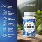 Cortisol Detox Supplement Men Women - Reduce Lower Cortisol High Cortisol Reducer Blocker Control - Supports Stress Mood Rest Adrenal Calm Relax with Ashwagandha L-Theanine Magnesium