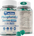 Phosphatidylserine - Nootropic Brian Supplement, Focus & Energy Gummies + Bacopa Monnieri, Omega 3, Huperzine A, Methyl B12 & B6 for Seniors, Gamers, Workers, Non-GMO, Caffeine-Free, Sugar Free,60 Cts