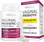 Vaginal Probiotics | 50 Billion CFU for Vaginal Health & pH Balance for Women | Healthy Odor & Yeast Balance | Womens Probiotics and Prebiotics with Cranberry Extract | Gluten-Free, Vegan | 30 Ct