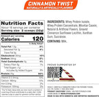 Fit Crunch Tri-Blend Whey Protein, Keto Friendly, Low Calories, High Protein, Gluten Free, Soy Free (18 Servings, Cinnamon Twist)