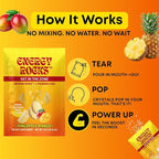 Caffeine Candy - Popping Energy Candy Crystals, 100mg Caffeine, L-Theanine & B12, Fast Energy, No Drink Needed - Coffee Alternative 15-Pack (Pineapple Mango & Cherry Berry)