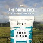 EPIC Sea Salt and Vinegar Pork Rinds, Keto Friendly, Protein Snacks, 2.5 oz (Pack of 4)
