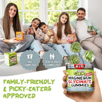 Center-Filled Magnesium Glycinate Gummies 400MG - High Absorption for Kids, Teens & Adults - Supplement for Sleep, Calm & Muscle Relaxation with B6 & D3 - Gluten Free & Vegan Friendly - 120 Count