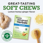 from The Makers of Dramamine, Advanced Herbals Ginger Chews for Nausea Relief, Morning Sickness Relief & Motion Sickness Relief During Travel, Lemon-Honey, 40 Count