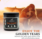 Alpha Dog Nutrition Free Range Dog Hip & Joint Supplement Powder with Glucosamine, Chondroitin, MSM - Hip & Joint Support for All Breeds