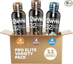 OWYN Only What You Need Pro Elite Protein Shake Variety Pack, 32g Protein, 0g Sugar, High Protein, Dairy Free, Gluten Free, Plant Based Protein Drink, 12 Count