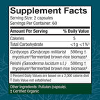 Host Defense CordyChi Capsules - Energy & Immune Support Supplement - Cordyceps & Reishi Mushroom Supplement for Relaxation & Respiratory Support - Aids Against Tiredness - 120 Capsules
