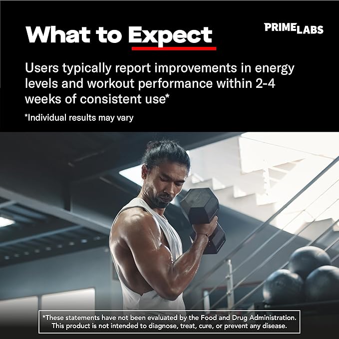 Prime Labs Testosterone Supplement for Men (2-Pack) - Stamina, Endurance, Energy, & Strength - Men's Testosterone Booster & Workout Supplement - 120 Caplets