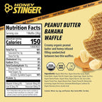 Honey Stinger Organic Peanut Butter Banana Waffle, Energy Stroopwafel for Exercise, Endurance & Performance, Sports Nutrition for Home & Gym, Pre & Post Workout, 16.96 Ounce (Pack of 16)