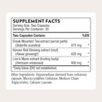 THORNE - Ginseng Plus - Supports Daily Energy Levels, Mental Clarity, Mood & Stress Management* - with Lion's Mane & Greek Mountain Tea - Third-Party Certified - Gluten & Dairy-Free - 60 Capsules