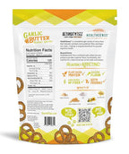 BeyondTwistz Low Carb Pretzels, Garlic Butter, Keto Friendly, 2g Net Carbs, 18g Protein, Powered By HealthSense® High Fiber Wheat Flour, Family Size 8oz Bag, Pack of 3