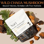 Auri Nutrition Super Mushroom HSN Gummies - Hair Skin and Nails Gummies Functional Mushrooms Supplement - with Wild Chaga, Chlorophyll, Lutein and Astaxanthin - 60 Orange Citrus Gummies