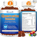 2 Pack Quercetin with Bromelain Gummies, Quercetin with Vitamin C Zinc & Elderberry for Immune System & Allergy, Chewable & Vegan Gummies, Mixed Berry Flavor 120 Cts