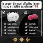 Ekkovision Creatine Monohydrate Gummies for Men and Women, Orange Citrus Flavor, Sugar Free Creatine Gummies for Pre Workout, Muscle Strength and Recovery, Vegan & Travel Friendly, 300 Ct, 60 Servings