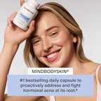 CLEARSTEM - MINDBODYSKIN Hormonal Acne Supplement (5-HTP) - Natural DIM Supplement - Skin Care Vitamins - Hormone Balance, Antioxidants - Gluten Free, Cruelty Free - 30 Servings, 90 Capsules