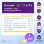 InnovixLabs Triple Strength Omega 3 Supplement, Burpless Fish Oil for Women and Men - 900 mg EPA & DHA, Brain & Joint Support, Award Winning & Third-Party Tested, 30 Softgels