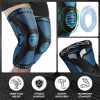 NEENCA Professional Knee Brace for Pain Relief, Medical Knee Support with Patella Pad & Side Stabilizers, Compression Knee Sleeve for Meniscus Tear, ACL, Joint Pain, Runner, Workout (Blue, X-Large)
