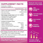 Hydrolyzed Collagen for Women Multi Collagen Peptides Complex Softgels 2000mg Collagen Supplement Type I II III V X with Hyaluronic Acid Biotin Vitamin C - Support Skin Hair Nail Health | 240 Count