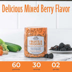 COUNTRY FARMS Fruits and Veggies Gummies, with Over 40 Farm Fresh Fruits & Vegetables, Packed with Powerful Antioxidants, (Spirulina, Blueberry, Mushrooms), Daily Whole Food Supplement, Pectin Based,