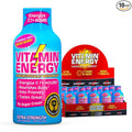 Vitamin Energy Vitamin D Extra Strength Energy Shot Mixed Berry 10 Pack, 260mg Natural Caffeine, B-Complex, Vitamin D, Wellness Support, Keto, Zero Sugar, Gluten-Free Vegan Kosher, 1.93 fl oz