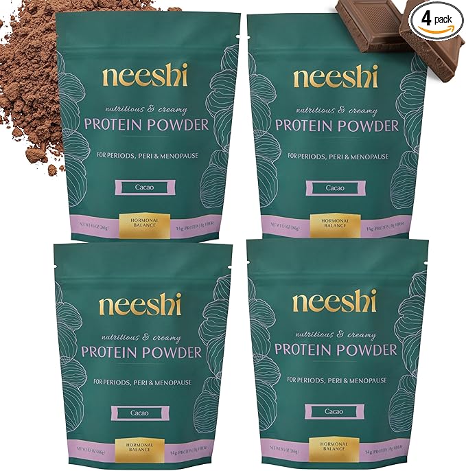 Hormone Balance Protein Powder – PMS & Perimenopause Relief for Cramps, Bloating & Mood Swings – Vegan Plant Based Superfood – 28 Servings