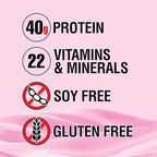 Lean Body All-in-One Strawberry Meal Replacement Shake. 40g Protein Whey Blend, 8g Healthy Fats & Fiber, 22 Vitamins and Minerals, No Artificial Color, Gluten Free, (80 MRP Packets)