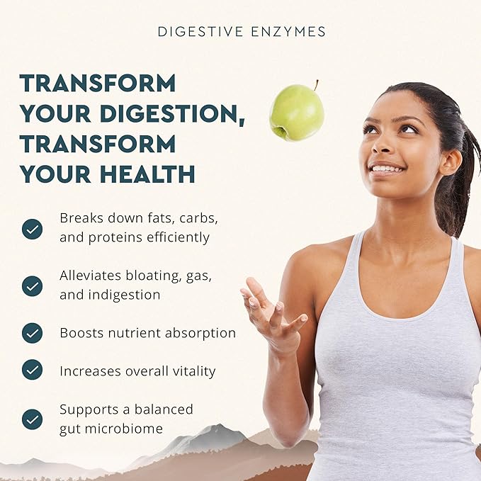 Ancestral Supplements Digestive Enzymes for Women & Men, 90 Capsules, with Probiotics and Grass Fed Beef Organs, Supports Gut Health, Digestive Health & Nutrient Absorption, Allergen Free, Non GMO