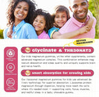 Liposomal Kids Magnesium Gummies- Magnesium Glycinate Gummies for Kids Supplement-w/Omega-3, Vitamin B6, D3- Support Calm Stress Relief, Bones, Mood, Peach & Mango Flavor, 60 Count