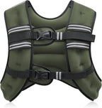 ZELUS Weighted Vest, 6lb/8lb/12lb/16lb/20lb/25lb/30lb Weight Vest with Reflective Stripe for Workout, Strength Training, Running, Fitness, Muscle Building, Weight Loss, Weightlifting