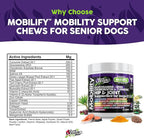 Clean Pets Hip and Joint Supplement Dogs with Glucosamine for Dogs + Chondroitin, Turmeric, Hyaluronic Acid, MSM, Salmon Oil, Collagen, Vitamin C, Omega 3 Senior Dog Supplements Beef Flavor - 1Pack