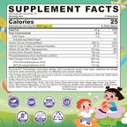 Kids Omega-3 Gummies for 4+, Algae Oil DHA & EPA with Vitamin D3 K2, Choline & PS, Vegan Fish Oil Supplements for Brain, Bone, Cognitive & Immune Health, No Fish Taste, SugarFree, Lemon Flavor, 120Cts