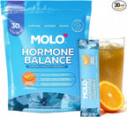 MOLO Hormone Balance for Women – ALA for Cycle Regulation, Magnesium & Zinc for Mood Support and Hormone Balance - 30 Stick Packs with Sweet Orange Flavor – Vegetarian, Gluten-Free & Non-GMO