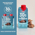 SlimFast Essentials 30g Protein Shake Chocolate, Protein Shakes Ready to Drink, Muscle Support, 1g Sugar, 25 Vitamins and Minerals, 3g Net Carbs, Ultimate Chocolate, 12 Count