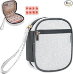 Weekly Travel Pill Organizer Pill Case for Purse with Removable 7 Day Pill Box Holder,Cute Medication Organizer Pill Container for Medicine, Vitamin, Fish Oils,Supplement (Dark Grey, Small)