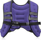ZELUS Weighted Vest, 6lb/8lb/12lb/16lb/20lb/25lb/30lb Weight Vest with Reflective Stripe for Workout, Strength Training, Running, Fitness, Muscle Building, Weight Loss, Weightlifting