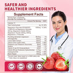 120 CT Magnesium Glycinate Gummies 1000 mg for Women and Men, Magnesium Malate & Taurate Supplements for Sleep, Body Support and Relaxation, Sugar Free, Vegan, Strawberry Flavor