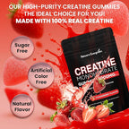 Creatine Monohydrate 5000mg Gummies, Pre-Workout 5g Creatine Gummy Supplement for Men & Women: Muscle Builder & Energy Boost, Sugar Free, Vegan, Strawberry Flavor, (120 Count) Made in USA