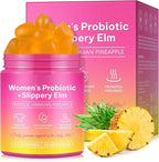 Probiotics for Women Gummies with Slippery Elm Feminine Balance Gummies for Women Vaginal Probiotics with Prebiotics & Lactobacillus Probiotic Blend Vaginal Odor & Vaginal Flora 60Gummy