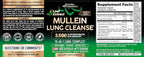 Mullein Lung Detox - Mullein Leaf Extract - Marshmallow Root | Echinacea | Oregano | Quercetin | NAC - 15-in-1 Lung Support & Cleanse for Smokers Supplement - Made in USA - As Drops - 60 Capsules